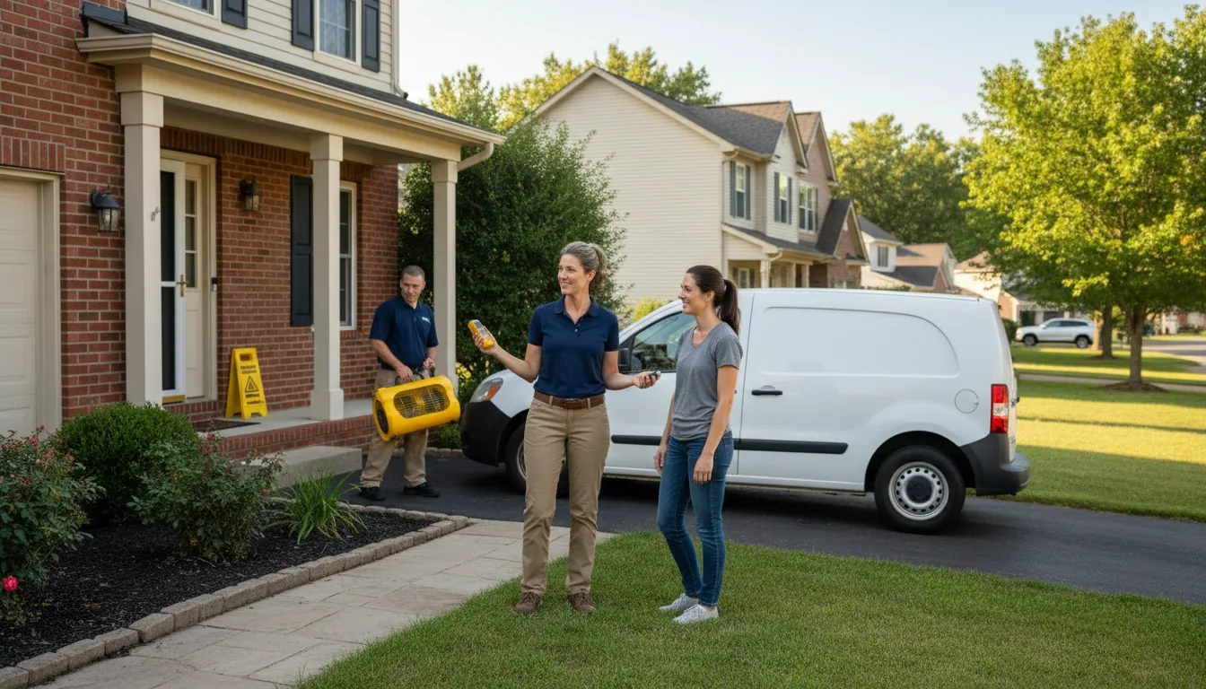 Residential water damage restoration in Walkertown, NC